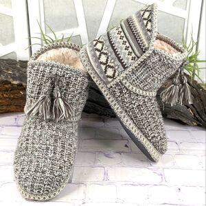 Muk Luks A La Mode Womens Short Bootie Slippers - Medium 7-8
